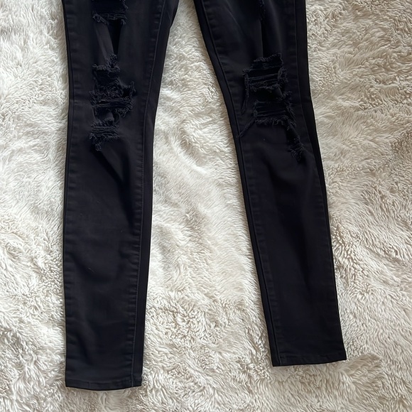 Levi’s 711 Black Distressed skinny jeans, Size 27 - Picture 2 of 8